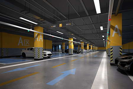 Modern Parking 3d model