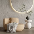 Modern Single Sofa Lazy Sofa 3d model