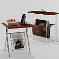 Modern Side Table Metal Side Table Round Side Table Metal Corner Table Ancient Style Ornaments Combination Square Table Lamp 3d model