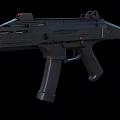 Modern Tactical Black Rifle With Scope And Ergonomic Design Features 3d model