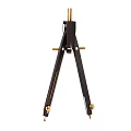 Black And Gold Precision Metal Compass With Adjustable Legs For Drawing