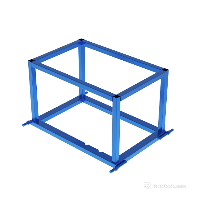 Sturdy Blue Metal Frame Structure For Industrial Storage Support Applications 3d model 