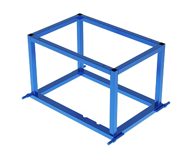 Sturdy Blue Metal Frame Structure For Industrial Storage Support Applications 3d model