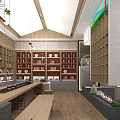 Traditional Chinese Tea Ware Specialty Store Featuring Wooden Racks And Tea Set Displays