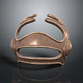 Copper Animal Shaped Decorative Metal Ornament With Intricate Design Features
