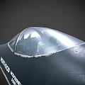 USAF Stealth Fighter Aircraft With Dark Gray Body And Test Markings
