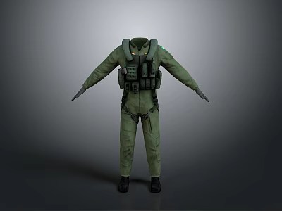 Modern Aviation Flight Suit Flight Suit Pilot Clothing Fighter Driver Clothing 3d model