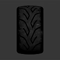 Black Car Tire With Gold Spoke Wheel Rim And Tread Pattern Design Car Parts