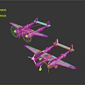 Two Twin Engine Propeller Airplanes Showcasing Classic Wing Structure And Detailed Tail Design