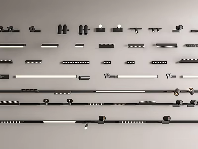 Various Styles Of Downlights And Spotlights With Different Fixture Components For Home Use 3d model