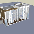 Modern Multi Storey Residential Building With Balconies And Glass Windows