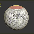 Decorative Globe Featuring World Map Pattern And Pink Dome Top