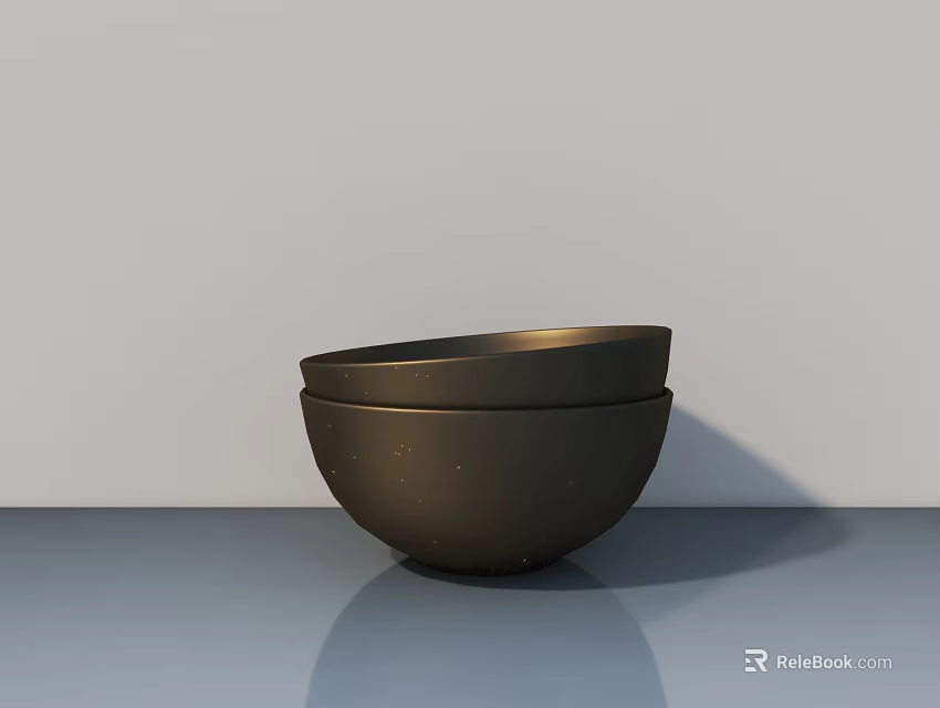 Modern Freestanding Bathtub with Smooth Curved Design and Matte Black Finish 3d model 