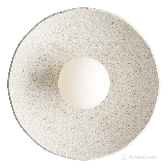 Modern Minimalist Round Wall Light With White Glass Shade For Living Room Bedroom Decor 3d model 
