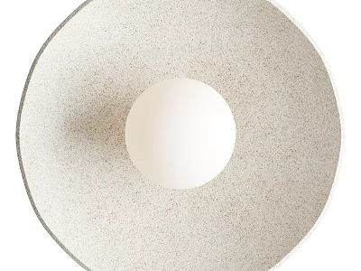 Modern Minimalist Round Wall Light With White Glass Shade For Living Room Bedroom Decor 3d model