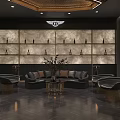 Modern Restaurant Interior With Wine Racks Bar Counter Green Plant And Chandelier