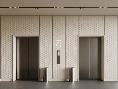 Modern Elevator Indoor Elevator Shopping Mall Elevator Elevator 3d model