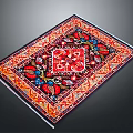 Vibrant Traditional Area Rug With Intricate Floral Geometric Patterns And Colorful Border Design