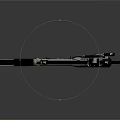 Modern Tactical Rifle with White Black Design and Scope Magazine Stock