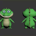 Crocodile Alligator Nile Crocodile carnivore reptile cold-blooded animal reptile 3d model