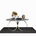 Modern Coffee Table Design With Metal Frame Marble Top And Decorative Plants Books