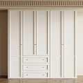 Modern White Wardrobe Design With Multiple Doors Drawers And Gold Handles
