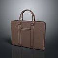 Classic Brown Leather Handbag Featuring Stitched Handles And Clean Design For Everyday Use