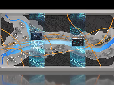 Commercial Smart Control Equipment With Digital Map Display And Data Monitoring 3d model