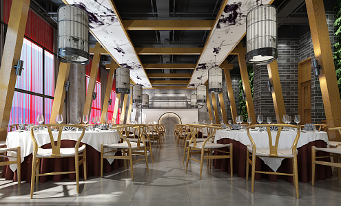 New Chinese Restaurant Catering 3d model