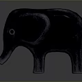 Modern Gradient Blue Green Elephant Sculpture With Glossy Finish And Reflection