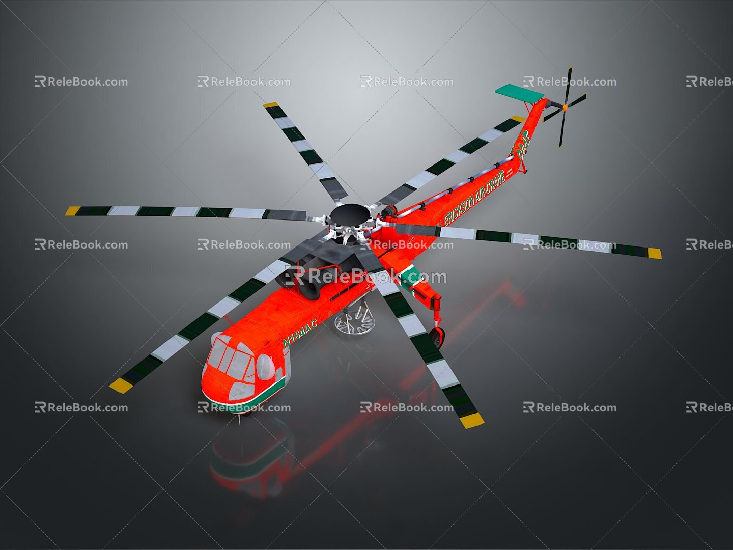 Modern Helicopter Gunship Helicopter Aircraft Gunship Combat Helicopter 3d model