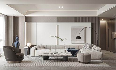 modern living room 3d model