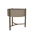 Modern Minimalist Nightstand With Wooden Drawer And Sleek Metal Legs Elegant Design For Bedroom Decor