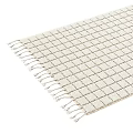 Square Rug With Grid Pattern Fringe Edges And Plush Light Texture 3d model