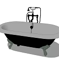 Vintage Free Standing Bathtub With Green Feet And Black Faucet Classic Design For Bathroom Decor
