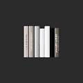 Modern Books With Various Spine Colors And Geometric Pattern Arranged On Black Background