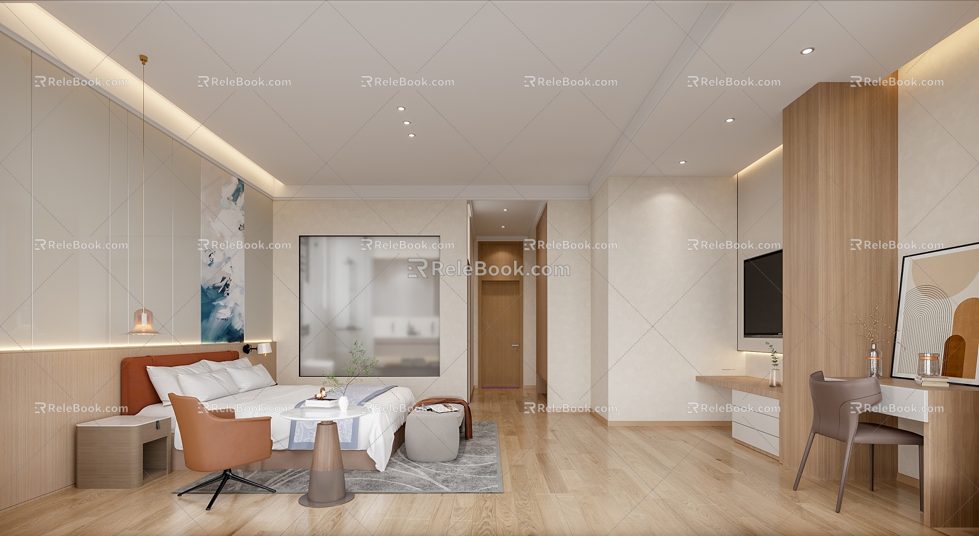 Hotel Rooms Modern Rooms 3d model