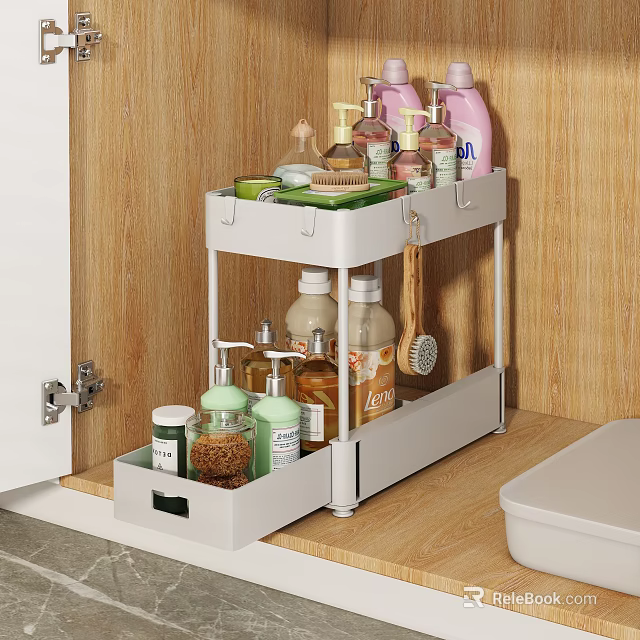Bathroom Storage Rack with Multi Layer Design Drawer Holding Toiletries and Cosmetics 3d model 