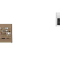 Cozy Modern Wooden Bookshelf with Books Decorations Photo Frames and Ornaments