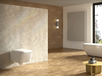 Modern toilet indoor bathroom small table 3d model