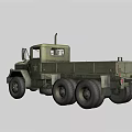 Green Military Utility Vehicle With Star Insignia HHC-40 And Large Tires