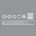 Various Types of Air Conditioner Vents Including Round Square and Grill Designs
