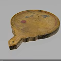 Antique Wooden Astrolabe With Decorative Motifs And Engraved Scales On Handle