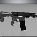 Modern Tactical Rifle With Metal Finish Black Magazine And Rail System For Tactical Shooting