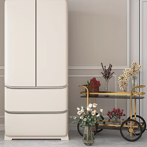 Modern refrigerator 3d model