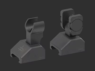 Tactical Weapon Mounting Brackets For Firearm Accessories With Durable Design 3d model