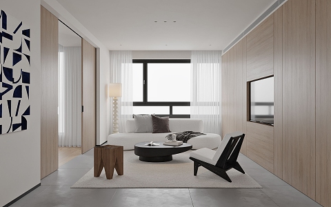 modern living room 3d model