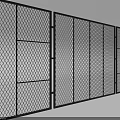 Black Diamond Mesh Metal Fence with Durable Connected Panels for Outdoor Security