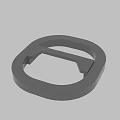 Detailed Gray Circular 3D Model Component Featuring Central Horizontal Bar Structure