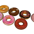 Variety of Assorted Colorful Donuts With Frosted Sprinkled And Chocolate Toppings